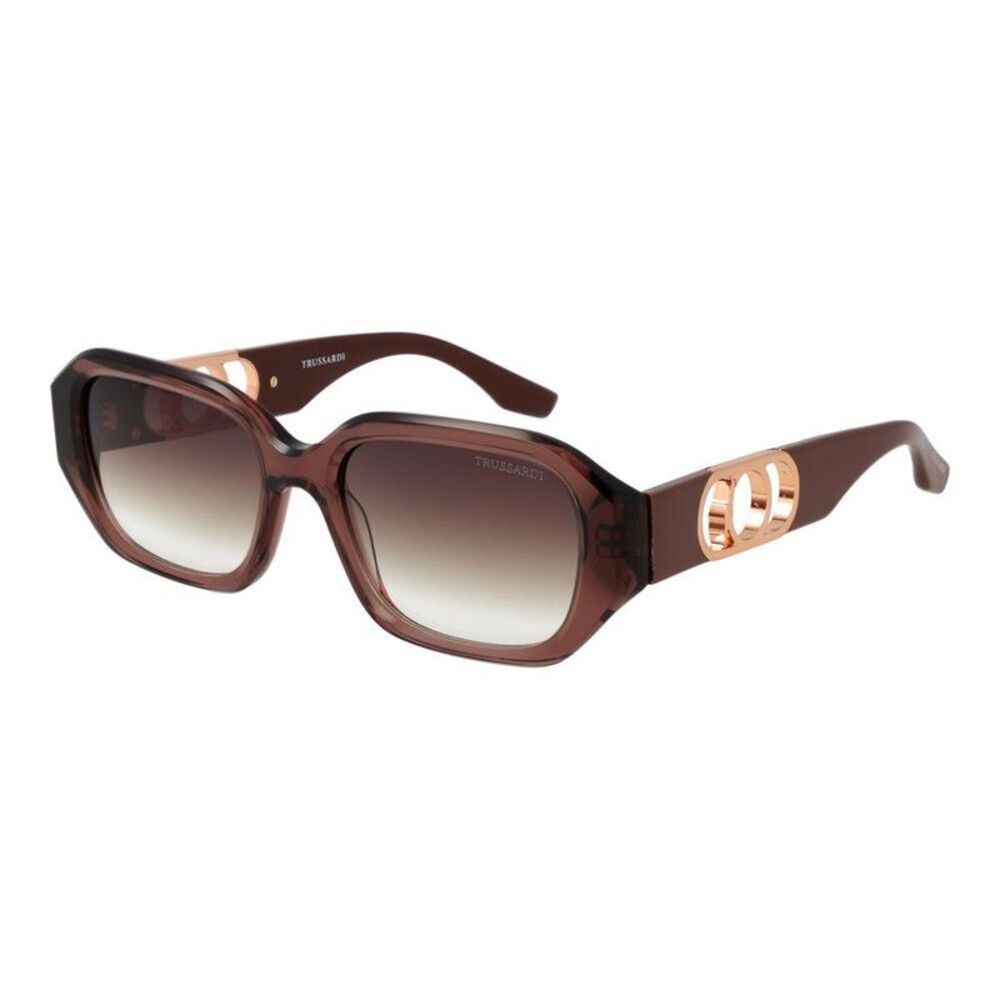 Trussardi Acetate Sunglasses with UV Protection Women Brown